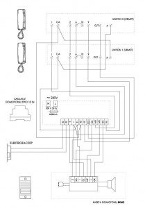 Schemat podłączenia unifonów do elektroniki EWD10IN